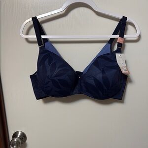 Lane Bryant Navy Blue Women's Bra Lightly Lined Balconette Size 38DD